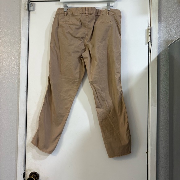 Nili Lotan East Hampton Side Stripe Tape Crop Pants Khaki Tan Preppy Cotton 10 - Picture 6 of 13